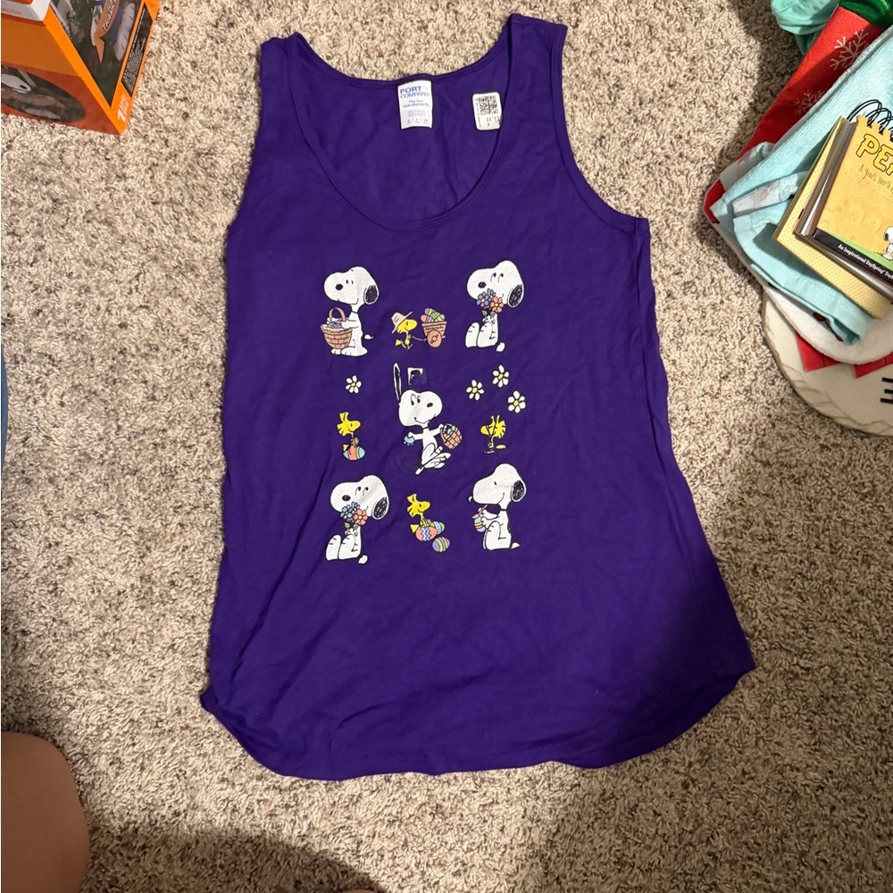Purple Snoopy Tank Top